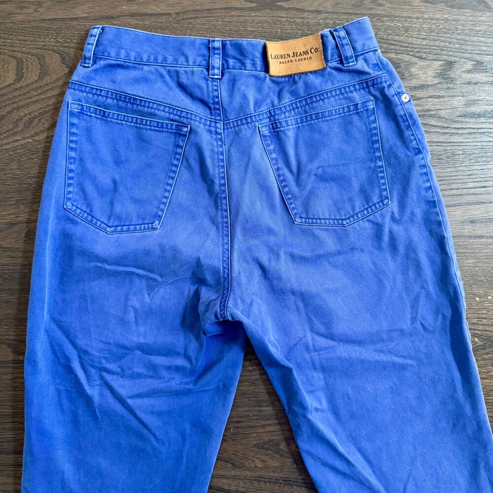Lauren Jeans Co Ralph Lauren Blue Capri Pants Womens 4P Petite Cotton - Picture 5 of 6
